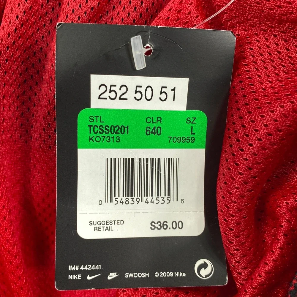 Nike Swim Trunks Mens Large Red Black Mesh Lined Board Shorts